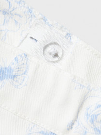 NAME IT Shorts Twill Mom Rose Bright White Flower